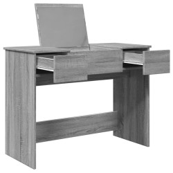 Coiffeuse avec miroir sonoma gris 100x45x76 cm 