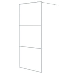 Paroi de douche Blanc 90x195 cm Verre ESG transparent 