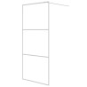 Paroi de douche Blanc 90x195 cm Verre ESG transparent 