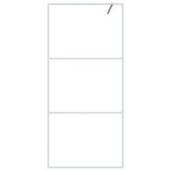 Paroi de douche Blanc 90x195 cm Verre ESG transparent 