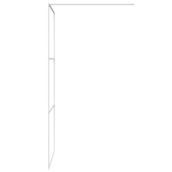 Paroi de douche Blanc 90x195 cm Verre ESG transparent 