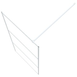 Paroi de douche Blanc 90x195 cm Verre ESG transparent 