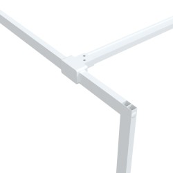 Paroi de douche Blanc 90x195 cm Verre ESG transparent 