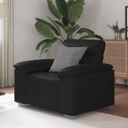 Fauteuil noir 60 cm similicuir 