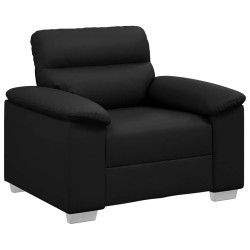 Fauteuil noir 60 cm similicuir 