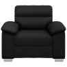 Fauteuil noir 60 cm similicuir 