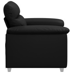 Fauteuil noir 60 cm similicuir 