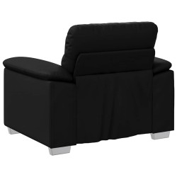 Fauteuil noir 60 cm similicuir 