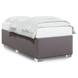 Cadre de lit sans matelas gris 80x200 cm similicuir 