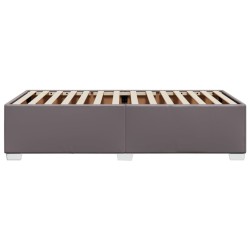 Cadre de lit sans matelas gris 80x200 cm similicuir 