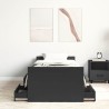 Cadre de lit sans matelas noir 75x190 cm 