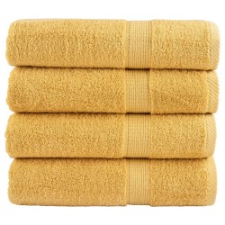 Serviettes de bain de qualité supérieure SOLUND 4 pcs doré 