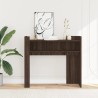 Table console chêne marron 100x35x90 cm bois d'ingénierie 