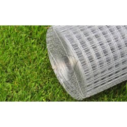 Grillage pour volière acier galvanisé 25x1 m argenté 