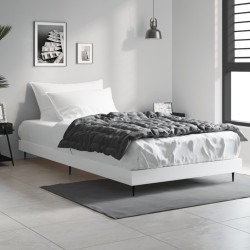 Cadre de lit sans matelas blanc 90x190 cm bois d'ingénierie 