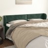 Tête de lit avec oreilles Vert foncé 183x23x78/88 cm Velours 
