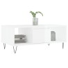 Table basse Blanc brillant 90x50x36,5 cm Bois d'ingénierie 
