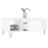 Table basse Blanc brillant 90x50x36,5 cm Bois d'ingénierie 
