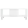 Table basse Blanc brillant 90x50x36,5 cm Bois d'ingénierie 