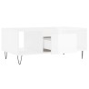 Table basse Blanc brillant 90x50x36,5 cm Bois d'ingénierie 