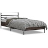 Cadre de lit sans matelas chêne marron 75x190 cm 