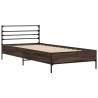 Cadre de lit sans matelas chêne marron 75x190 cm 