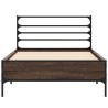 Cadre de lit sans matelas chêne marron 75x190 cm 