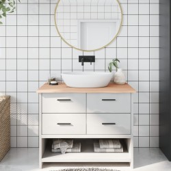 Comptoir de salle de bain 100x50x2 cm bois massif non traité 
