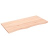 Comptoir de salle de bain 100x50x2 cm bois massif non traité 