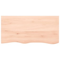 Comptoir de salle de bain 100x50x2 cm bois massif non traité 