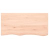 Comptoir de salle de bain 100x50x2 cm bois massif non traité 