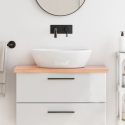 Comptoir de salle de bain marron 80x40x(2-4) cm bois traité 