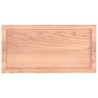 Comptoir de salle de bain marron 80x40x(2-4) cm bois traité 