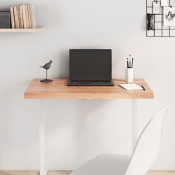 Dessus de table marron clair bois chêne massif traité 