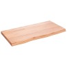 Dessus de table marron clair bois chêne massif traité 