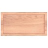 Dessus de table marron clair bois chêne massif traité 