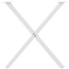 Pieds de table à manger en forme de X, 2 pièces, blanc, 70 x (72-73) cm, acier 