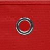 Boîtes de rangement et couvercles 10 pcs Rouge 32x32x32cm Tissu 