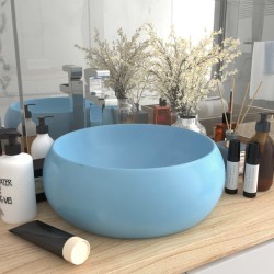 Lavabo rond de luxe Bleu clair mat 40x15 cm Céramique 