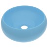 Lavabo rond de luxe Bleu clair mat 40x15 cm Céramique 