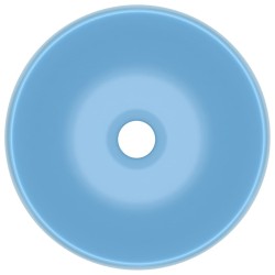 Lavabo rond de luxe Bleu clair mat 40x15 cm Céramique 