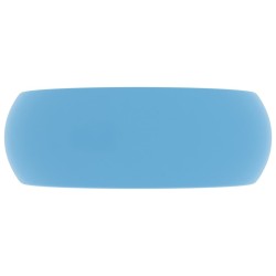 Lavabo rond de luxe Bleu clair mat 40x15 cm Céramique 