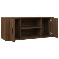 Meuble TV Chêne marron 100x35x40 cm Bois d'ingénierie 