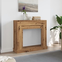 Cadre de cheminée chêne artisanal 100x30x87,5cm bois ingénierie 