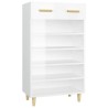 Armoire à chaussure Blanc brillant 60x35x105 cm Bois ingénierie 