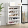 Armoire à chaussure Blanc brillant 60x35x105 cm Bois ingénierie 