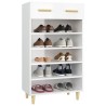Armoire à chaussure Blanc brillant 60x35x105 cm Bois ingénierie 