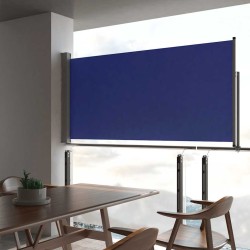 Auvent latéral rétractable de patio 120x300 cm Bleu 