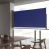 Auvent latéral rétractable de patio 120x300 cm Bleu 