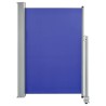 Auvent latéral rétractable de patio 120x300 cm Bleu 
